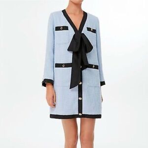 Tuckernuck Light Blue and Black Long Sleeve Dress